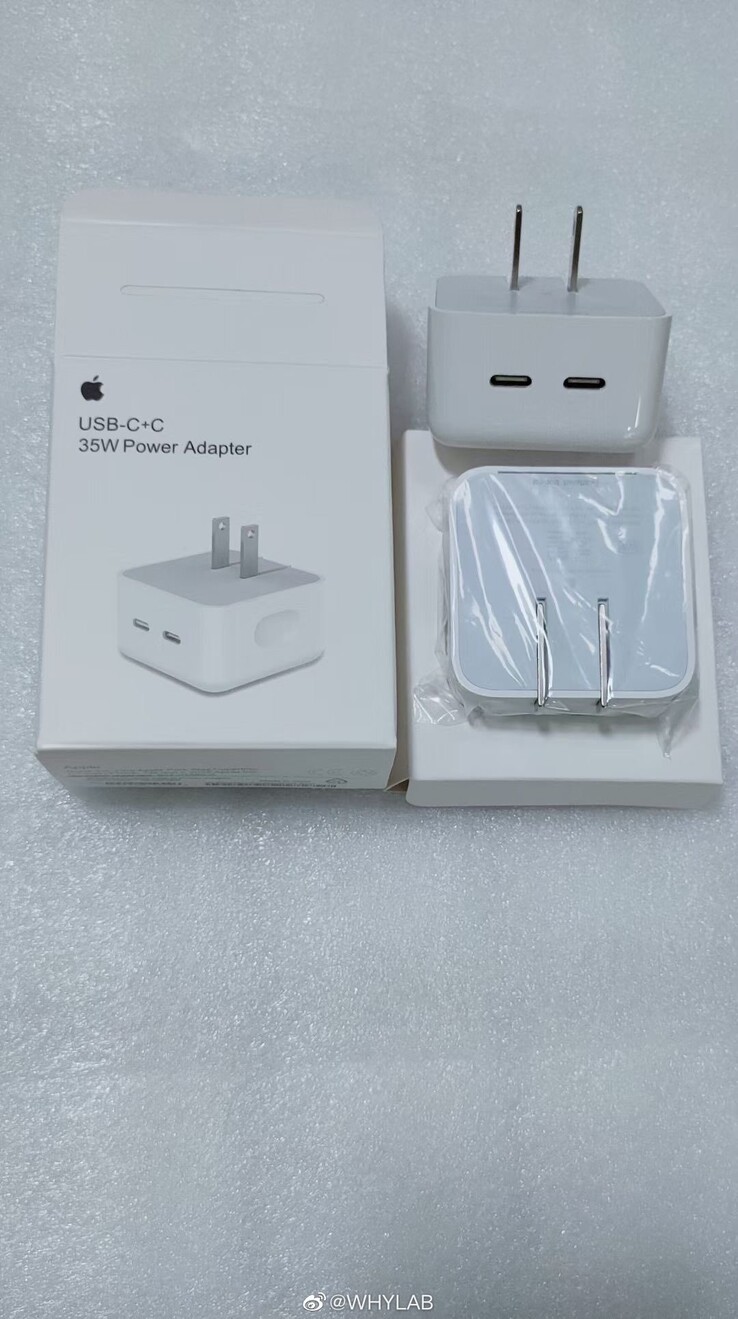 La filtración del "nuevo adaptador de corriente Apple " tiene un fallo sutil, pero potencialmente importante. (Fuente: WHYLAB vía Weibo)