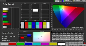 CalMan Espacio de color (espacio de color objetivo sRGB)