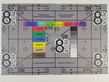 Samsung Galaxy Note 8: tabla de pruebas fotográficas (gran angular)