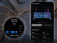 La versión beta 24.04 de Garmin soluciona problemas con la nueva herramienta de variaciones respiratorias (en la imagen) para algunos smartwatches Forerunner. (Fuente de la imagen: Garmin)