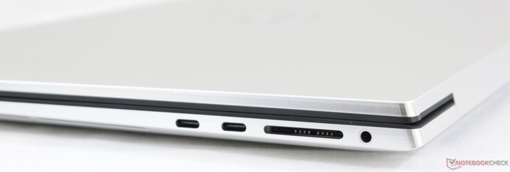 Derecha: 2x USB Tipo C + Thunderbolt 3, lector de tarjetas SD, 3.5 mm combo de audio