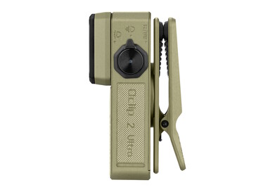 Las linternas de la serie Olight Oclip 2 cuentan con un selector giratorio y un botón de encendido situados en el lateral.