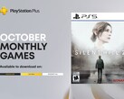 Se muestra el banner de los juegos gratuitos de PlayStation Plus para octubre (Fuente de la imagen: Sony PlayStation, Konami con modificaciones)