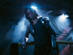 Una captura de pantalla de Keanu Reeves como Johnny Silverhand en Cyberpunk 2077 (fuente de la imagen: SteamDB)
