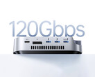 La nueva base dock cuenta con el controlador JHL9480. En la imagen: una imagen promocional con la vista lateral frontal de la estación de acoplamiento Thunderbolt 5.