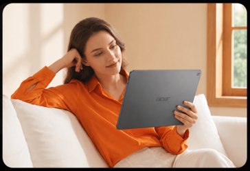 La tableta Acer A543 se muestra en uso