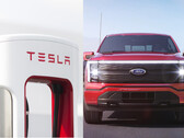 Ford duplicará efectivamente el número de cargadores rápidos para los propietarios de sus vehículos eléctricos gracias a una ampliación que incluirá los Supercargadores Tesla. (Fuente de la imagen: Tesla/Ford - editado)