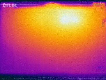 Las temperaturas de la superficie de la prueba de estrés (abajo)