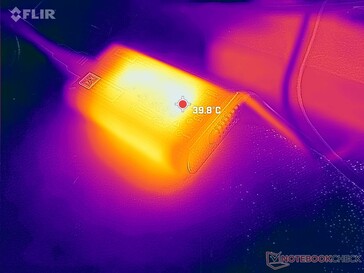 El adaptador de corriente alterna puede alcanzar los 40 C cuando se ejecutan cargas exigentes