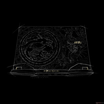 Dibujo del concepto del MSI GE76 Raider - Respiraderos traseros