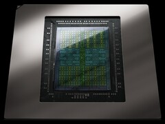 Primer plano de una GPU Nvidia RTX con los circuitos expuestos y la carcasa metálica (Fuente de la imagen: Nvidia)