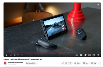 Antigua interfaz de usuario del reproductor de vídeo de YouTube (Fuente de la imagen: Kristen Spradiln / Notebookcheck)