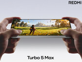 El Redmi Turbo 5 Max será uno de los primeros teléfonos impulsados por el Dimensity 9500s. En la imagen: un render del teléfono ejecutando un juego. (Fuente de la imagen: Xiaomi - editado)