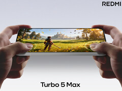 El Redmi Turbo 5 Max será uno de los primeros teléfonos impulsados por el Dimensity 9500s. En la imagen: un render del teléfono ejecutando un juego. (Fuente de la imagen: Xiaomi - editado)