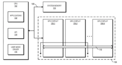 Ejemplos de cómo podrían funcionar los diseños de los chips de la GPU de AMD. (Fuente de la imagen USPTO vía FreePatentsOnline)