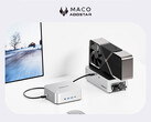 El precio del MACO ronda los 278 dólares en China. En la imagen: el mini PC con una configuración eGPU. (Fuente de la imagen: Aoostar - editado)