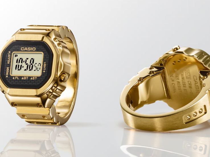 El reloj anular digital Casio CRW-001G-9. (Fuente de la imagen: Casio)