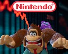Donkey Kong se muestra delante de la caída del ticker de Nintendo (Fuente de la imagen: Nintendo of America con ediciones)