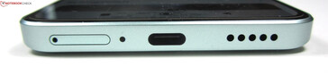 inferior: Doble ranura SIM, micrófono, USB-C 2.0, altavoz