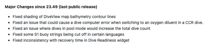 Las notas de la versión del software del sistema Garmin Descent Mk3/Mk3i 25.14