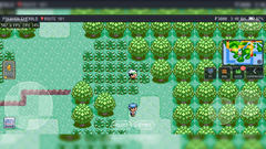 PokeDaisy jugando a un juego de Pokémon con superposiciones adicionales en pantalla