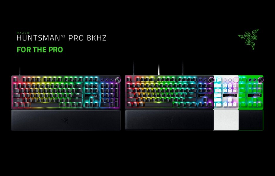 Disposiciones y colores del Razer Huntsman V3 Pro 8KHz
