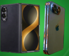 Carcasa filtrada de Galaxy Z Fold 8 Wide (izquierda) frente al modelo filtrado de diseño del iPhone Ultra (derecha).