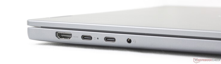 Izquierda: HDMI 1.4a, 2x USB-C 3.2 Gen. 2 con Power Delivery 3.0 + DisplayPort 1.4 (10 Gbps), auriculares de 3,5 mm