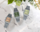 La serie AQ230A-3AVT de Casio presenta tres tonos diferentes. AQ-230A-4AMQY, AQ-230A-3AMQY, AQ-230A-9AMQY de izquierda a derecha (Fuente de la imagen: Casio)