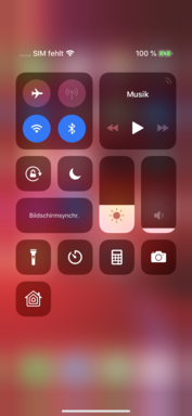 El centro de control en iOS 12