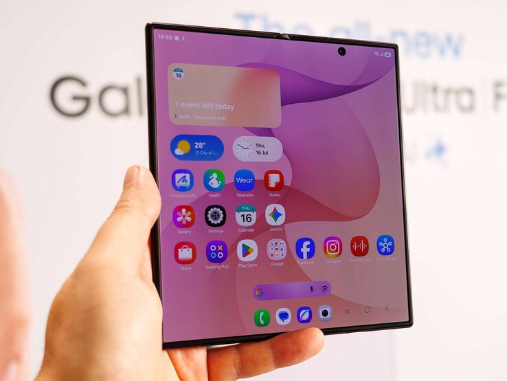 Pantalla interior del Galaxy Z Fold 8 Ultra