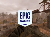La lista de próximos juegos gratuitos no tiene ningún ganador. En la imagen: captura de pantalla editada de Stalcraft con el logotipo de Epic Games Store en la parte superior.