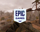 La lista de próximos juegos gratuitos no tiene ningún ganador. En la imagen: captura de pantalla editada de Stalcraft con el logotipo de Epic Games Store en la parte superior.