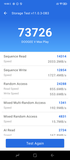 Prueba de almacenamiento AnTuTu 11 (Fuente de la imagen: Captura de pantalla - Sergey Tarasov - Notebookcheck)