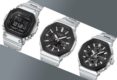 Relojes Casio totalmente metálicos en tono negro. (Fuente de la imagen: Casio)