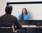 Un usuario prueba la experiencia de videollamada 3D de Google Beam en I/O 2025 (Fuente de la imagen: Google)
