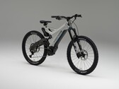 La bicicleta eléctrica de concepto Honda e-MTB tiene un cuadro inusual con un basculante. (Fuente de la imagen: Honda)