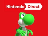 Yoshi fotografiado bajo el logotipo de Nintendo Direct (Fuente de la imagen: Nintendo of America con modificaciones)