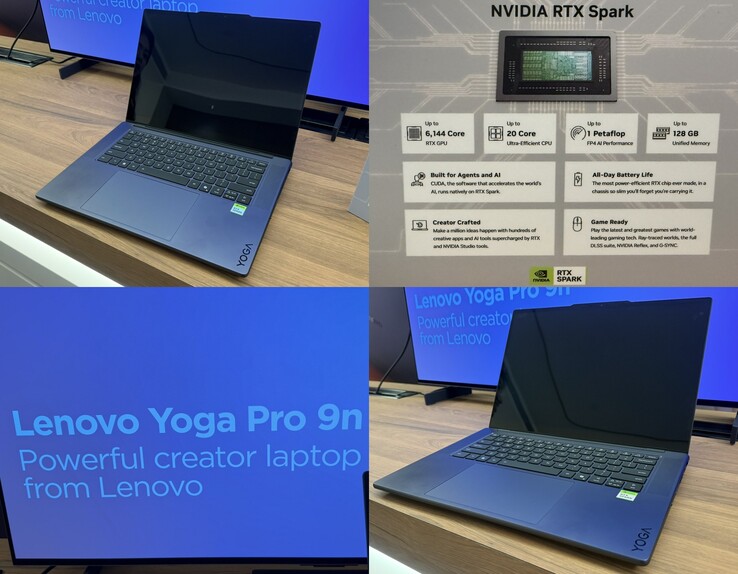 El Lenovo Yoga Pro 9n tal y como se mostró en Computex 2026. Lenovo dice que es un potente portátil para creadores.