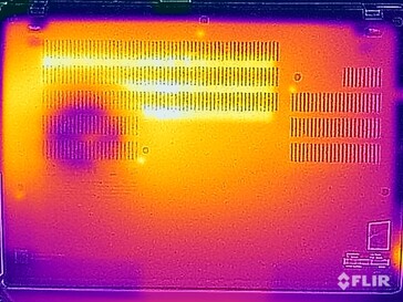 Temperaturas superficiales en la prueba de resistencia (abajo)