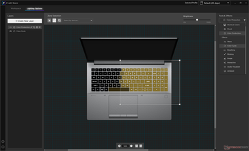 Funciones de iluminación RGB por tecla similares a las de muchos portátiles para juegos