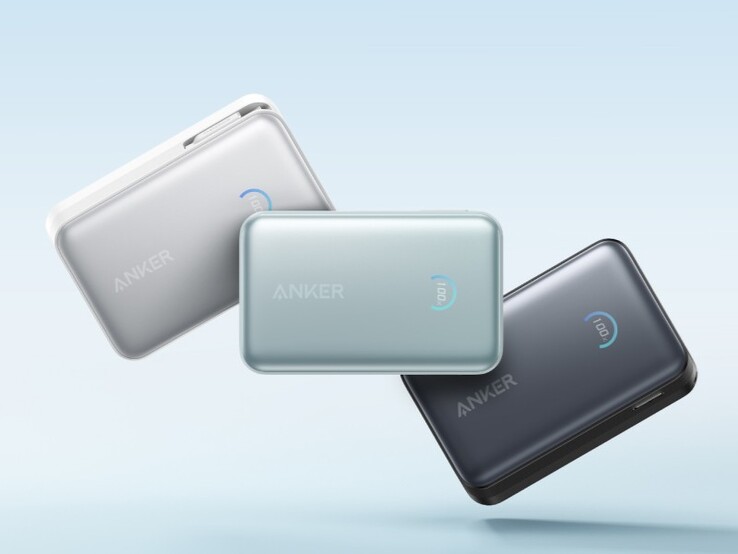 Los tres colores del Anker Nano Power Bank (10K, 45W, cable USB-C retráctil incorporado). (Fuente de la imagen: Anker)