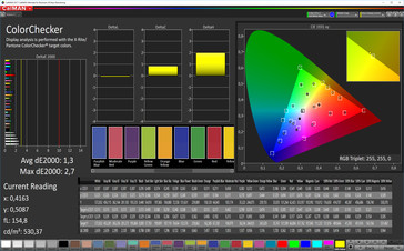 CalMAN: Mezcla de colores - espacio de color objetivo sRGB