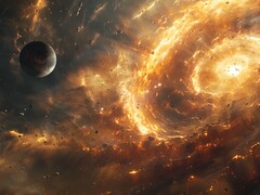 Imagen que muestra un planeta cercano a un agujero negro. (Fuente de la imagen: Kyraxys - Pixabay)