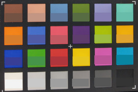 ColorChecker: el color del objetivo se muestra en la mitad inferior de cada campo.