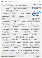 GPU-Z (gráficos Intel Iris Xe)