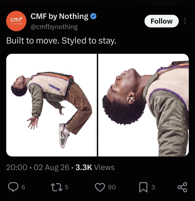Captura de pantalla de una publicación de X, ya eliminada, de CMF