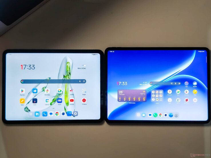 OnePlus Pad Go (izquierda) y el Pad Go 2 (derecha). (Fuente de la imagen: Notebookcheck)