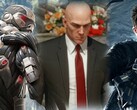 Los estudios que están detrás de Crysis, Hitman y Just Cause son los favoritos para las rumoreadas adquisiciones de Microsoft. (Fuente de la imagen: Crytek/IO/Avalanche - editado)