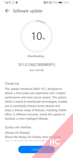 EMUI 10.1 para la serie P30 en África del Norte y Oriente Medio.